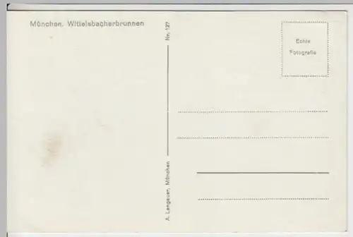(18489) Foto AK München, Wittelsbacherbrunnen, vor 1945