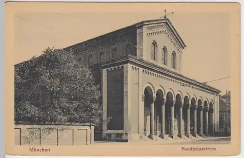 (15522) AK München, Bonifaziuskirche, vor 1945