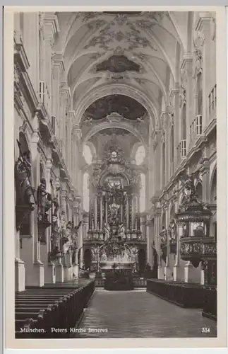 (14512) Foto AK München, St. Peter, Innenraum