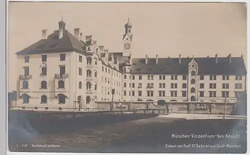 (115815) Foto AK München, Vinzentium 1906