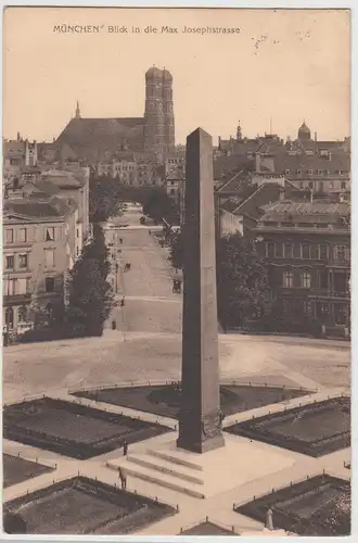 (115234) AK München, Blick in die Max Joseph-Straße 1909