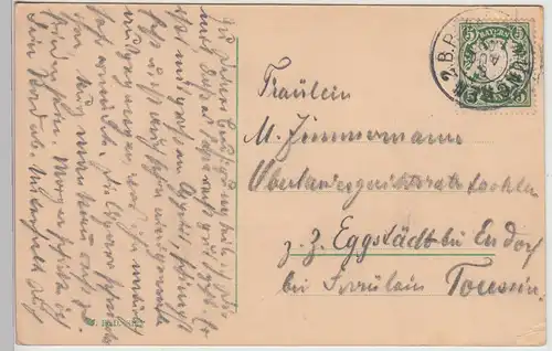 (115226) AK München, Maximiliansdenkmal 1909