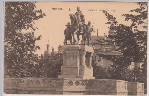 (115225) AK München, Kaiser Ludwig-Denkmal 1909