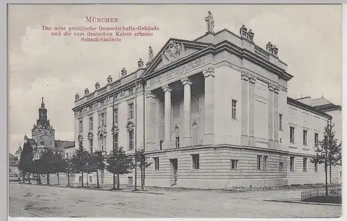 (115216) AK München, preußische Gesandtschaft, Schack Gallerie 1908