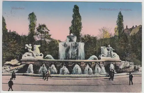 (114175) AK München, Wittelsbacher Brunnen 1936