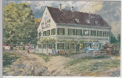 (113517) Künstler AK Oberföhring, München, Schlosswirt J. Kronenwetter, vor 1945