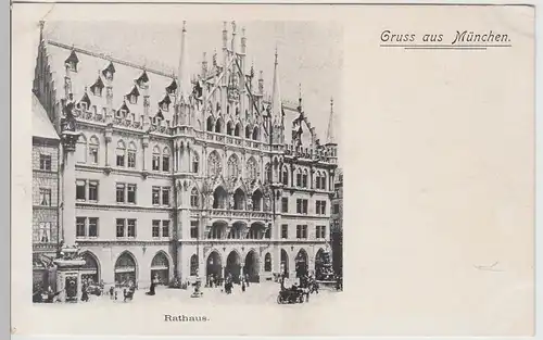 (112098) AK Gruß aus München, Neues Rathaus, bis um 1905