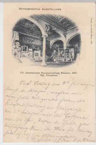 (110394) AK München, Kgl. Glaspalast, Retrospektive Ausstellung 1897
