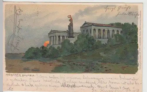 (109379) Künstler AK München, Bavaria, Ruhmeshalle 1899