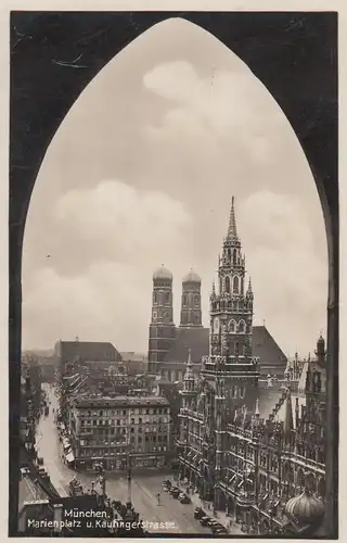 (108252) Foto AK München, Marienplatz u. Kaufingerstraße, 1940