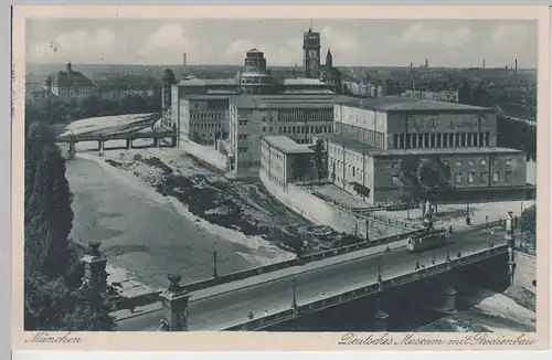 (107516) AK München, Deutsches Museum mit Studienbau, 1933