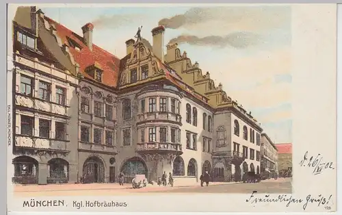 (106389) AK München, Kgl. Hofbräuhaus, 1902