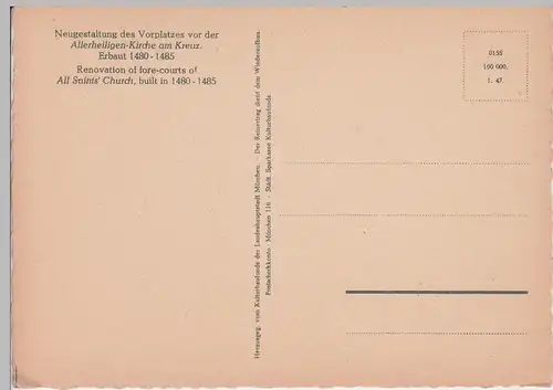 (106203) Künstler AK München, Neugestaltung d. Vorplatzes v.d. Allerheiligen-Kir