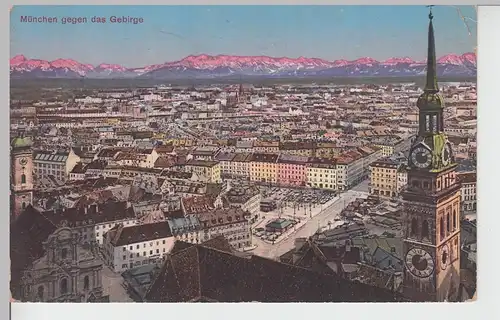 (105669) AK München, Totale gegen das Gebirge, 1913