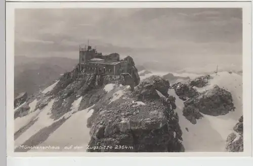 (105652) Foto AK Münchenerhaus auf der Zugspitze, 1934