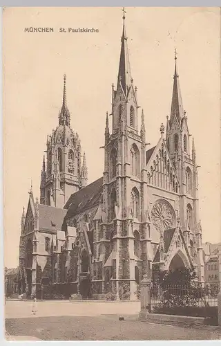 (103863) AK München, St. Paulskirche 1912