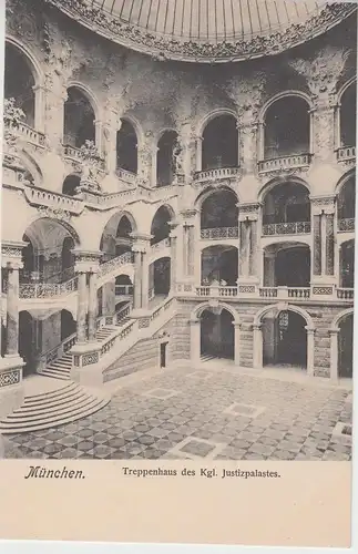(100759) AK München, Treppenhaus des Kgl. Justizpalastes, vor 1905