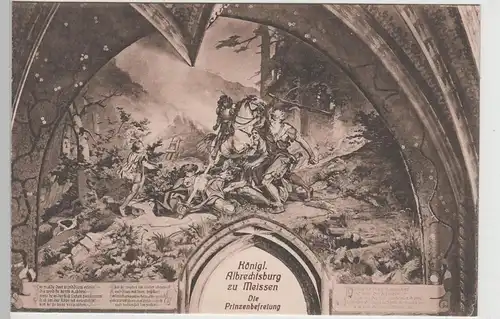 (77484) AK Meißen, Gemälde Prinzenbefreiung i.d. Albrechtsburg, vor 1945