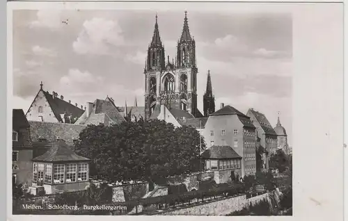 (73480) Foto AK Meißen, Elbe, Schlossberg, Burgkellergarten, Dom