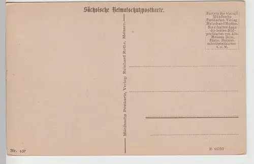 (70638) AK Meißen, Albrechtsburg und Dom im Dämmerlicht, vor 1945