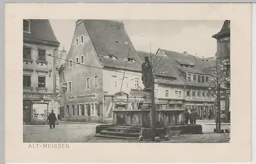 (67246) AK Alt-Meißen, Heinrichsplatz mit Heinrichsbrunnen, vor 1945