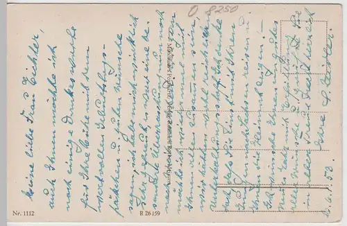 (64809) AK Meißen, Winter im Stadtpark, Waldschlösschen 1953