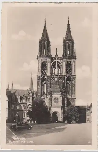 (39679) Foto AK Meissen, Burghof mit Dom, 1936