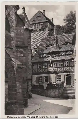 (34872) Foto AK Meißen, Vincenz Richter's Weinstuben, 1937