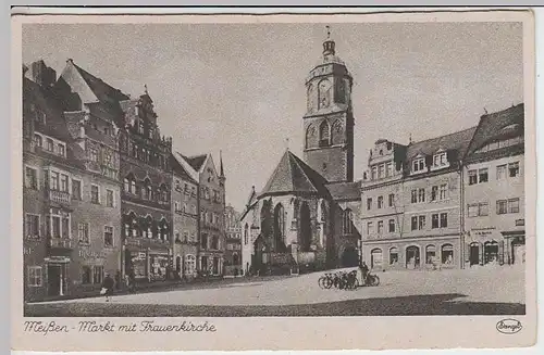 (34873) AK Meißen, Markt m. Frauenkirche, vor 1945