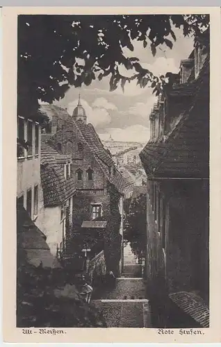 (34740) AK Alt-Meißen, Rote Stufen, vor 1945