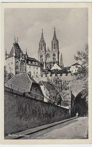 (34720) AK Meißen, Hohlweg, vor 1945