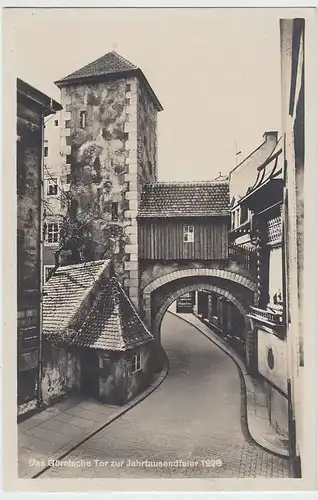 (33202) Foto AK Meißen, Görnische Tor zur Jahrtausendfeier 1929