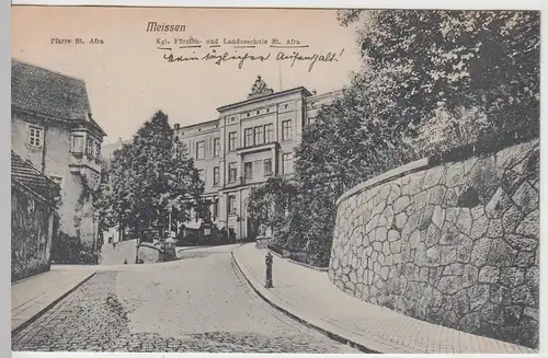 (108571) AK Meißen, Pfarre St. Afra, Fürsten- und Landesschule St. Afra 1918