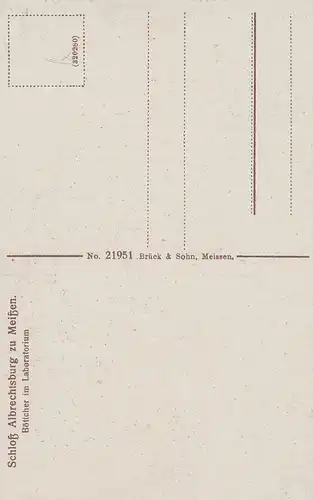 (108156) AK Meißen, Albrechtsburg, Wandgemälde "Böttcher im Laboratorium", vor 1