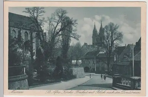 (103074) AK Meissen, St. Afra-Kirche, Freiheit m.Bl.n. Dom, 1922