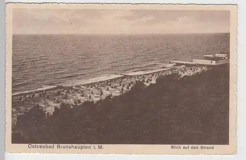 (99908) AK Ostseebad Brunshaupten, Strand, Sonderstempel 1928