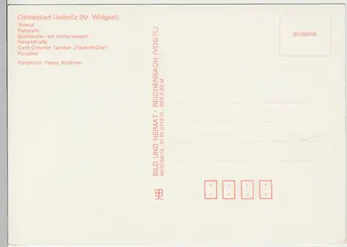 (99570) AK Ückeritz, Mehrbildkarte, 1988