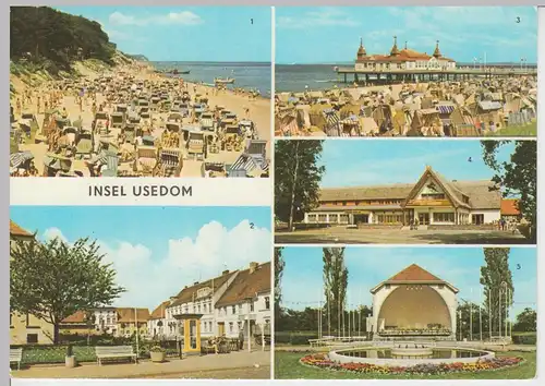 (99569) AK Insel Usedom, Mehrbildkarte, 1984