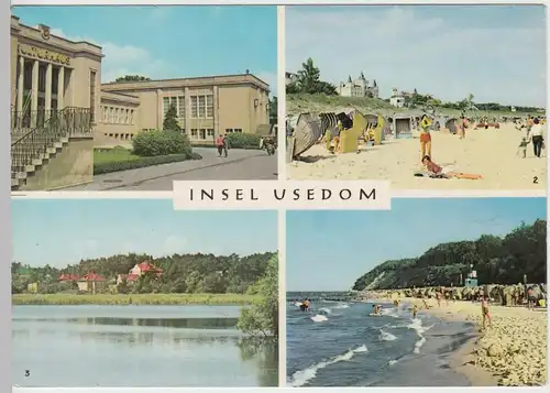 (99560) AK Insel Usedom, Mehrbildkarte, 1971