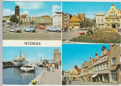 (99496) AK Wismar, Mehrbildkarte, 1983