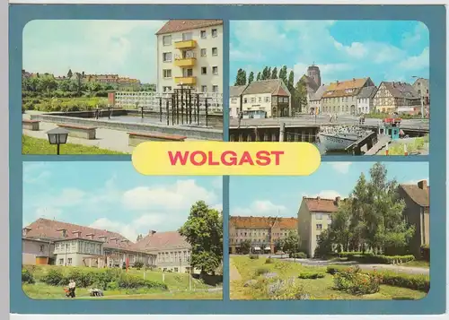 (99464) AK Wolgast, Mehrbildkarte, 1983