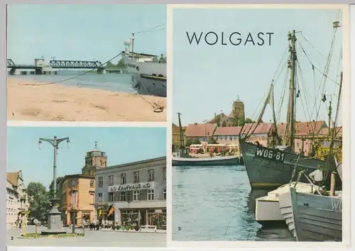 (99461) AK Wolgast, Mehrbildkarte, 1970