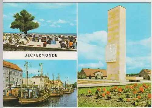 (99452) AK Ueckermünde, Mehrbildkarte, 1975