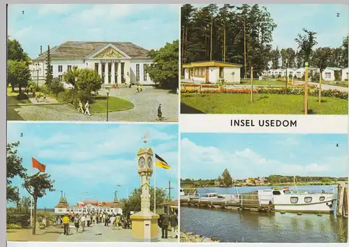 (99435) AK Insel Usedom, Mehrbildkarte, 1976