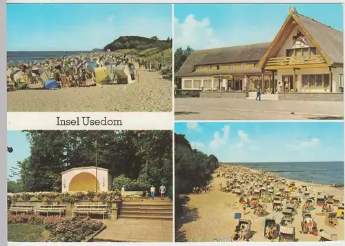 (99434) AK Insel Usedom, Mehrbildkarte, 1979