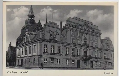 (96771) AK Güstrow, Rathaus, vor 1945