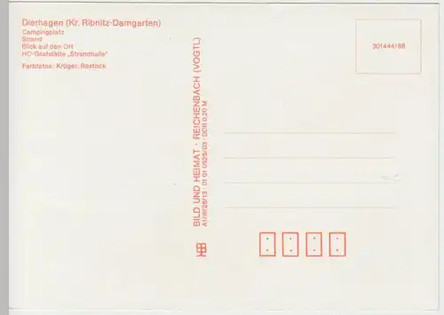 (96359) AK Ostseebad Dierhagen, Mehrbildkarte, 1988