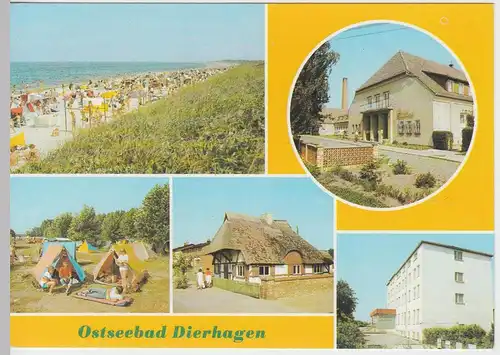 (96355) AK Ostseebad Dierhagen, Mehrbildkarte, 1988