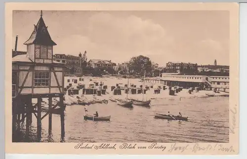 (94657) AK Ostseebad Ahlbeck, Blick vom Seesteg, 1927