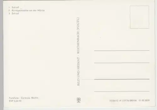 (92995) AK Klink, Waren, Schloss, Rundgaststätte 1976